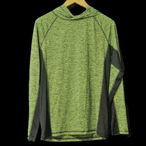 Xersion Neon Green and Black Athletic Hoodie Long Sleeve Boys XL